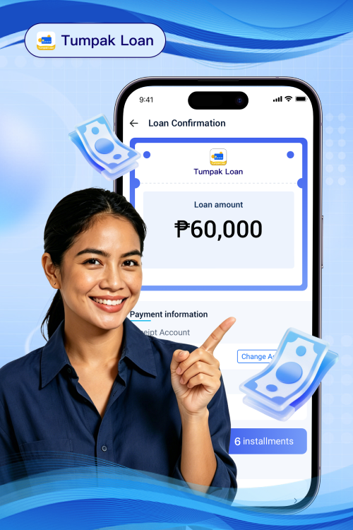 Tumpak Loan mobile experience